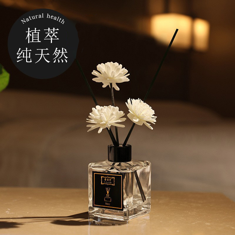 Dropshipping Flameless Aromatherapy Reed Diffuser Set with Dried Flowers and Essential Oils, Hotel Air Freshener, Same Scent as Hotel Diffuser