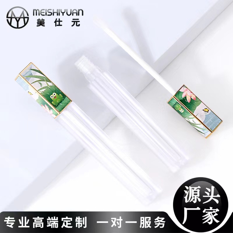 方形细支唇釉管管包材 2ml唇油分装瓶盖子3D打印唇彩空管唇蜜管子