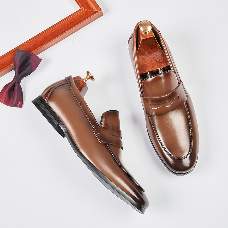 Japanese Men's Loafers Genuine Leather Summer New British Style Simple Business Dress Slip-on Casual Men's Leather Shoes Japanese Men's Loafers Genuine Leather Summer New British Style Simple Business Dress Slip-on Casual Men's Leather Shoes