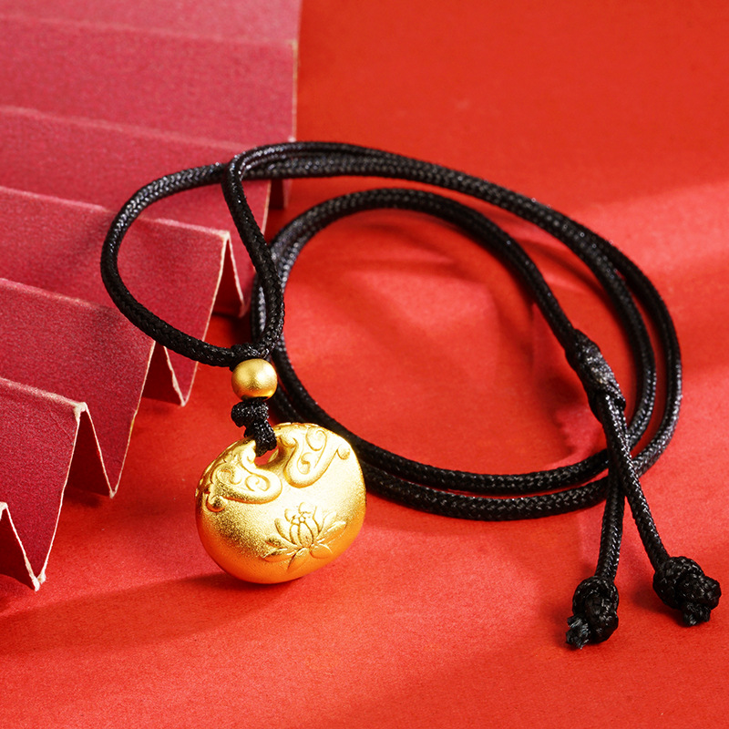 Vietnam arena oro gordito fu collar de loto al por mayor chapado en oro tuo collar de aleación de cobre de las mujeres de la joyería del estilo nacional de suministro directo de fábrica