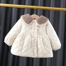 冬裝女童加絨加厚棉衣外套1-2-3歲0女寶寶棉襖嬰兒童洋氣冬季棉服