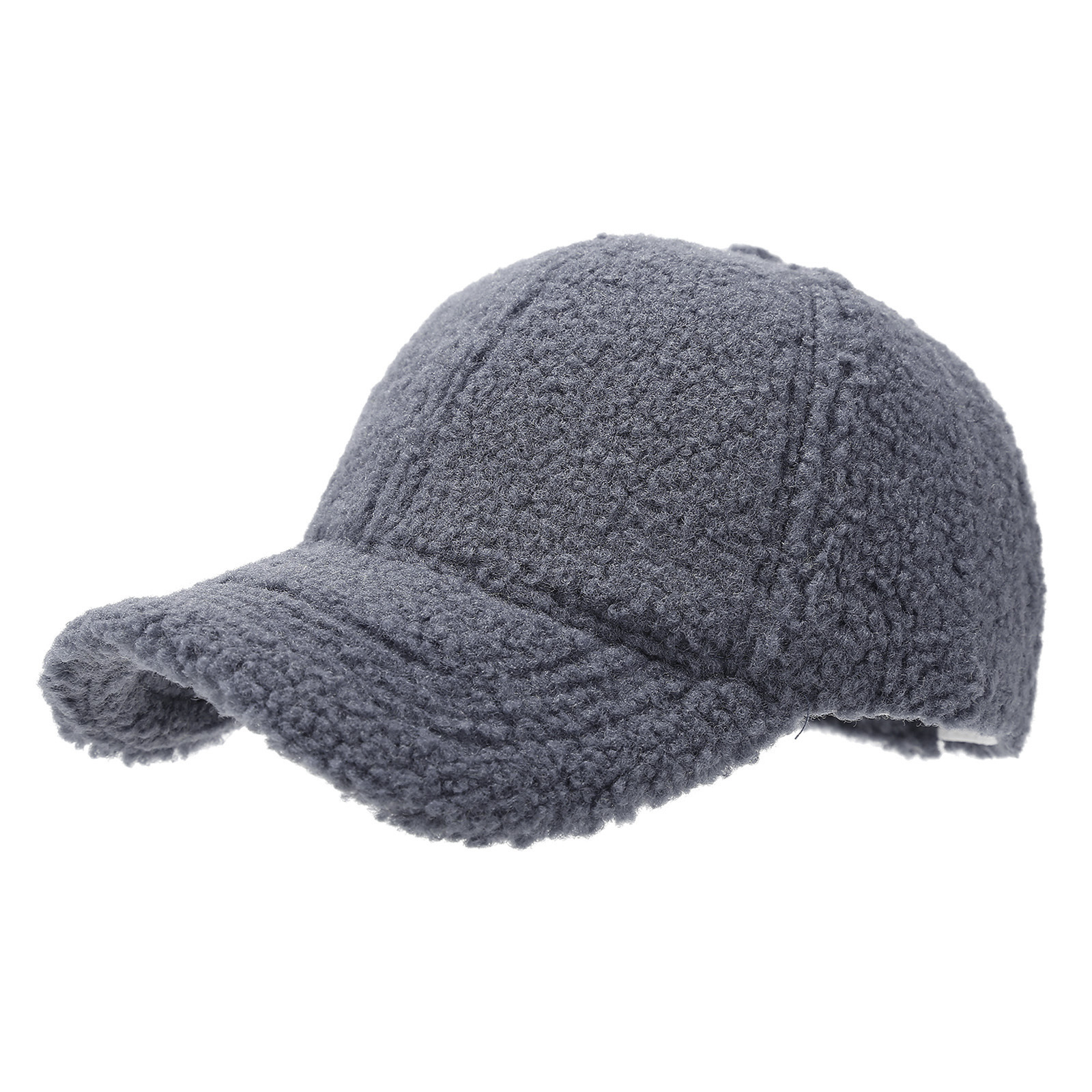 Winter Lamm Wolle Baseball Caps Für Kinder Baby Kinder Warme Dicke Feste Farbe Golf Caps Mädchen Junge Sport Gebogene Krempe Visiere Hut – Detail 18