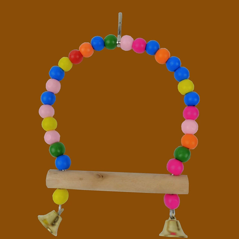 Клетка для птиц попугай качели игрушка подвесное кольцо из цельного дерева покусывания Xuanfeng попугай качели снятие скуки Интерактивная лестница для скалолазания