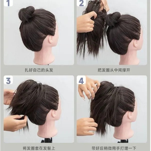 Messy hair band, atmospheric ball hair band, bun wig, hair band, natural braided hair