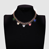 Accessory, metal necklace, fashionable pendant, universal chain for key bag , European style, suitable for import