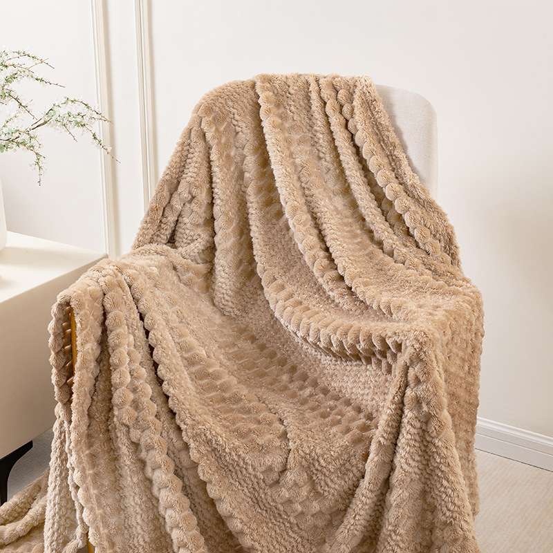 Transfronterizos Bebei lana dorada flanela Jacquard mantas de oficina siesta mantas de aire acondicionado mantas mantas de piña mantas