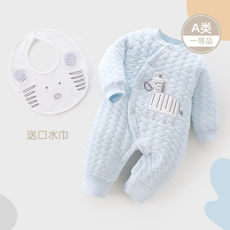 Bebé mono bebé caliente mameluco de manga larga mameluco recién nacido sin hueso ropa lindo babero cierre a presión