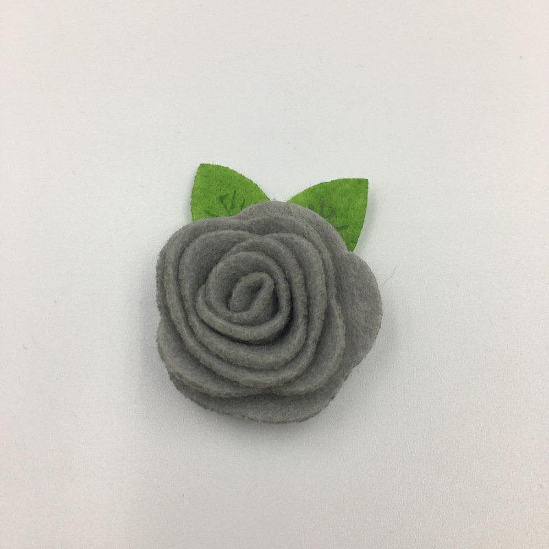 4cm 펠트 천 꽃 --- 회색