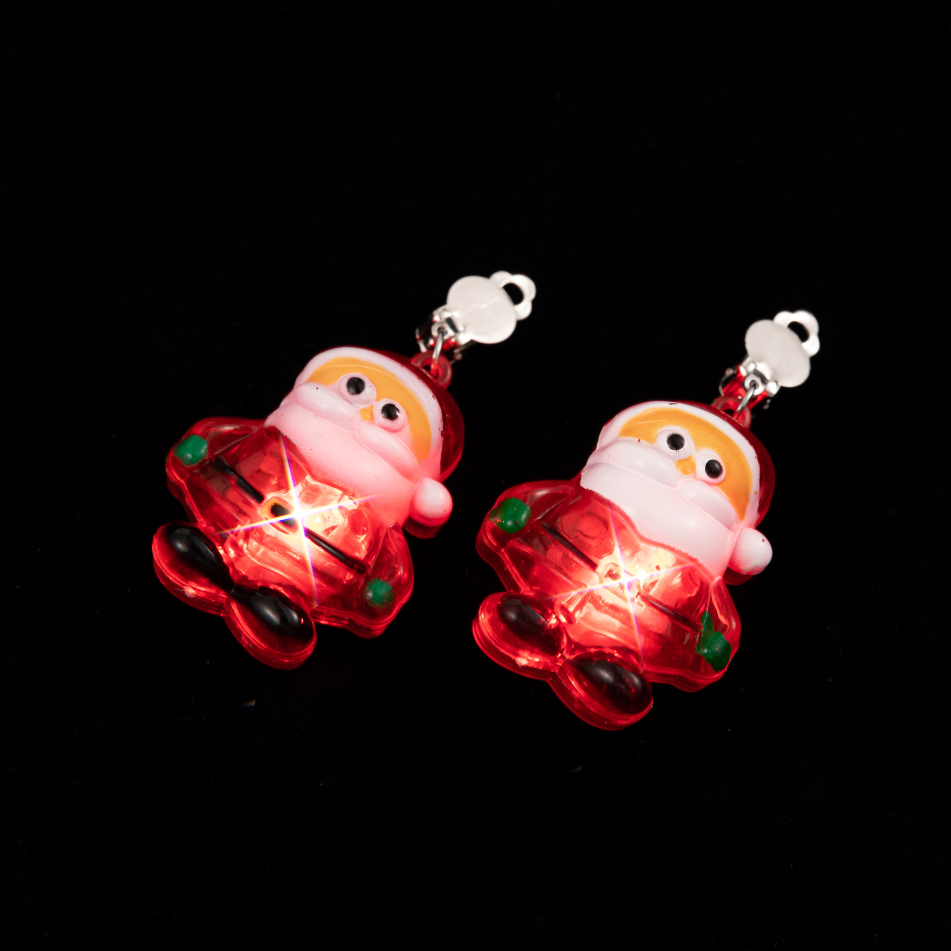 18g Weight Drop Earrings Classification 1 Pair Quantity Festival Occasion Plastic Material Christmas Festival Christmas Tree, Santa Claus Pattern Women'S Gender Fashion Style Fashion Christmas Tree Santa Claus Plastic Women's Drop Earrings 1 Pair 22