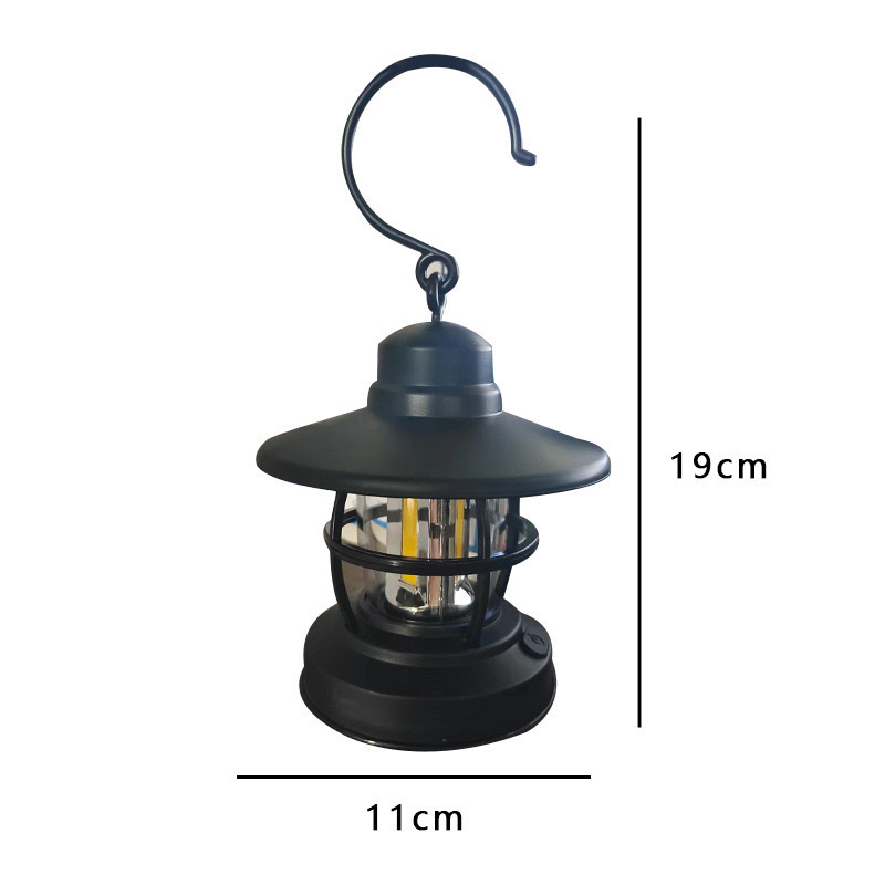 Nuevo camping al aire libre, larga duración de la batería, luz conveniente, carpa de campamento, luz ambiental colgante, luz portátil de iluminación para el hogar retro