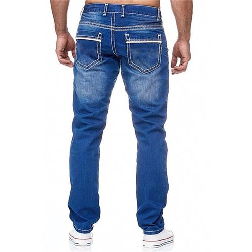 European and American High-Quality WISH Men's Tapered Double Stitch Jeans Amazon Classic Three-Color Jeans