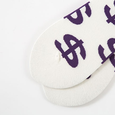 Mid-Calf Socks for Men and Women, Dollar-Themed, European and American Street Style Skateboard Socks, Hip-Hop, Trendy Internet Celebrity Socks, Wholesale from Manufacturer, Versatile Ins-Style