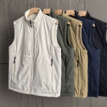 双面可穿！美式休闲秋冬男士摇粒绒立领加厚防风保暖马甲背心