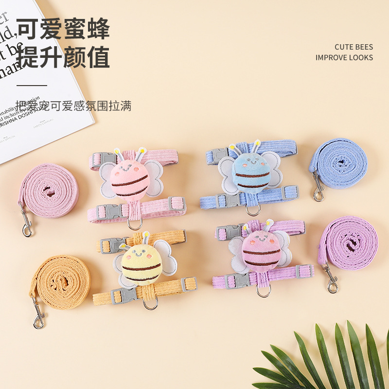 Correa de gato anti-rotura chaleco especial gato cuerda correa de pecho ajustable para mascotas gato cuerda para caminar