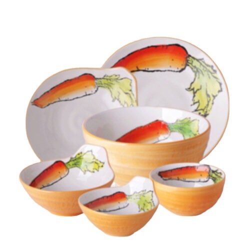 Japanese creative ceramic tableware set home plate dish hand-painted rice noodle bowl salad bowl soup bowl rice bowl