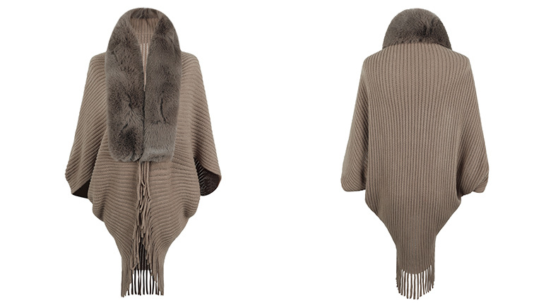 860g Weight Shawl Classification Street Occasion Women's Streetwear Solid Color Polyester Tassel Shawl