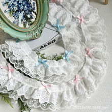 双层棉布蝴蝶结手工花边织带纺织辅料洛丽塔装饰DIY手帐娃娃衣材