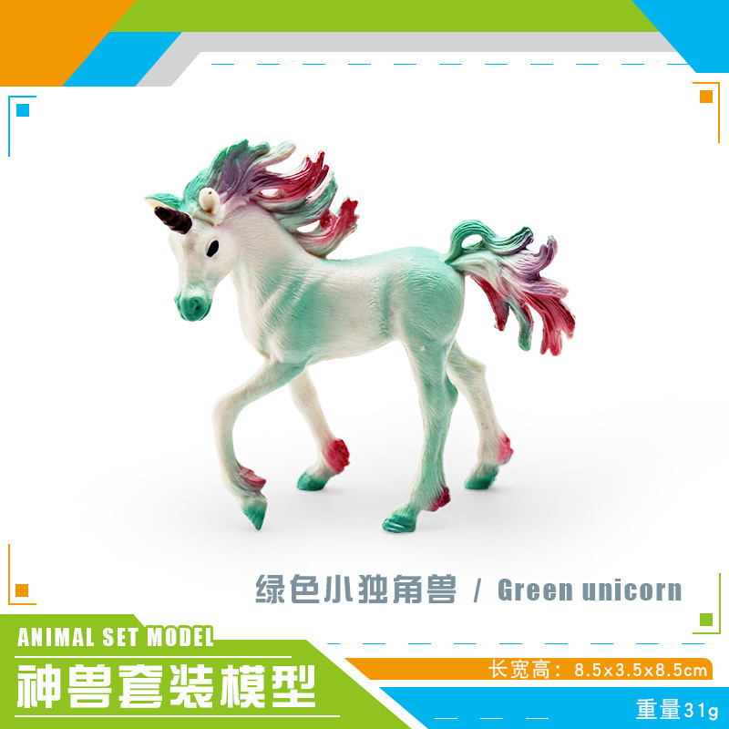 Exportación transfronteriza simulación de animales mitológicos occidentales fantasía modelo de plástico sólido Tianma decoración juguetes