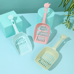 Factory wholesale New thickened kitten handle mesh cat litter shovel macaroon color pet cat litter shovel cat supplies