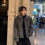 美式复古cleanfit灰色夹克