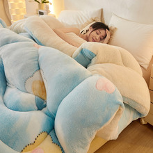 2025新款冬季羊羔绒被子冬被10斤双面绒加厚保暖棉被秋冬雪花绒被