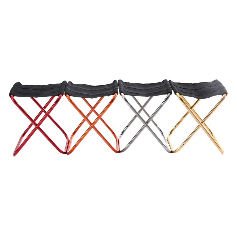 Cross-Border Outdoor Fishing Folding Stool, Small Folding Stool, Aluminum Alloy Folding Chair with Backrest, Portable Folding Chair