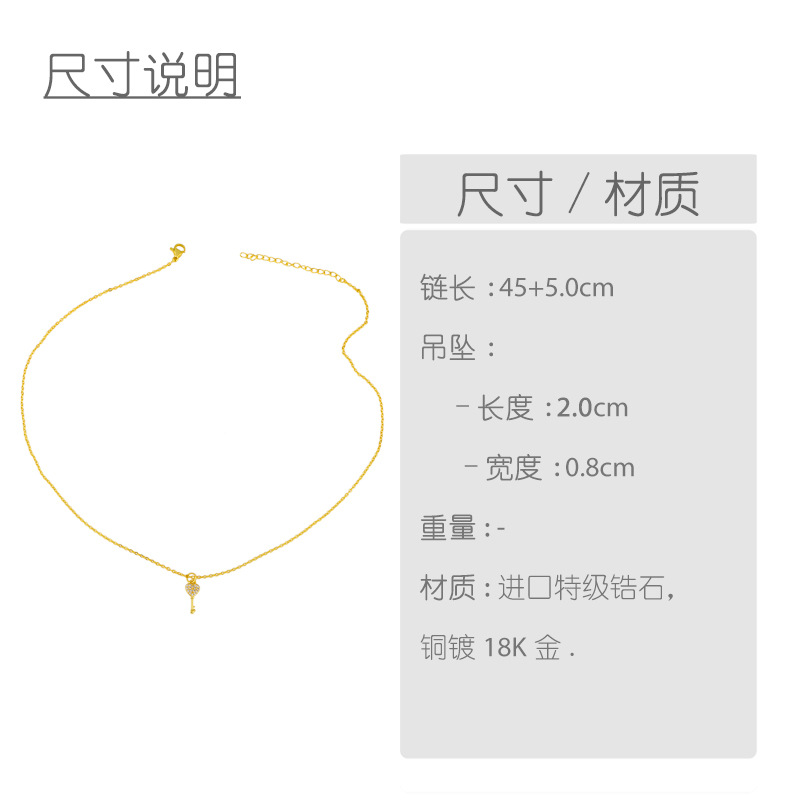 Fashion Heart-shape Micro-inlaid Zircon Necklace display picture 1