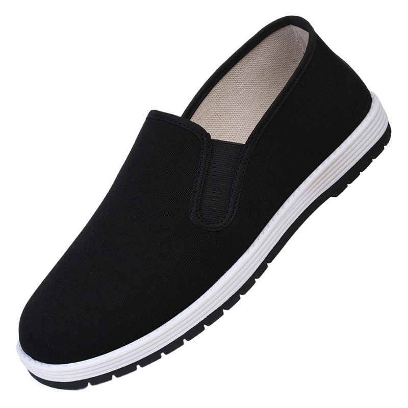 Genuine goods [Jihua Wormwood] Old Beijing flat cloth shoes multi-layer soft bottom wear-resistant non-slip breathable casual men's shoes