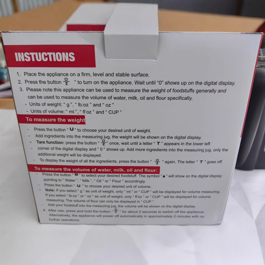 2025 Báscula electrónica para hornear de cocina con escala Taza medidora de líquidos multifuncional pesa 1500 ml