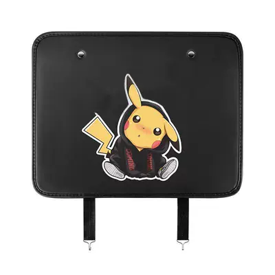 Chair back anti-kick pad | Hanging Bag Storage Bag Box - pikachu-with-hat-wear-resistant-fiber-leather-single-pack