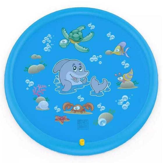PVC Water Spray Mat Full Style Pet Water Spray Mat Children Dolphin Water Spray Mat Outdoor Lawn Summer Water Mat