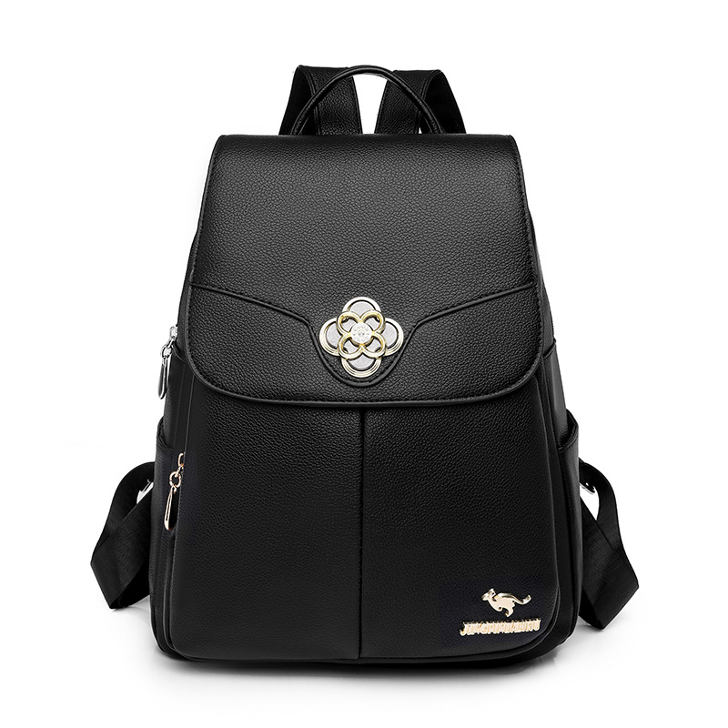 Fábrica al por mayor 2023 nueva mochila de cuero suave retro para mujer, mochila de viaje de gran capacidad para desplazamientos urbanos, mochila escolar