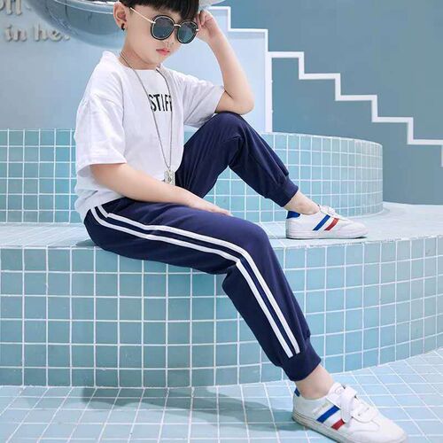 Spring and autumn style, pure cotton pants, casual sweatpants, children's pants, Korean style, children's clothing, all-matching school uniform, trendy children