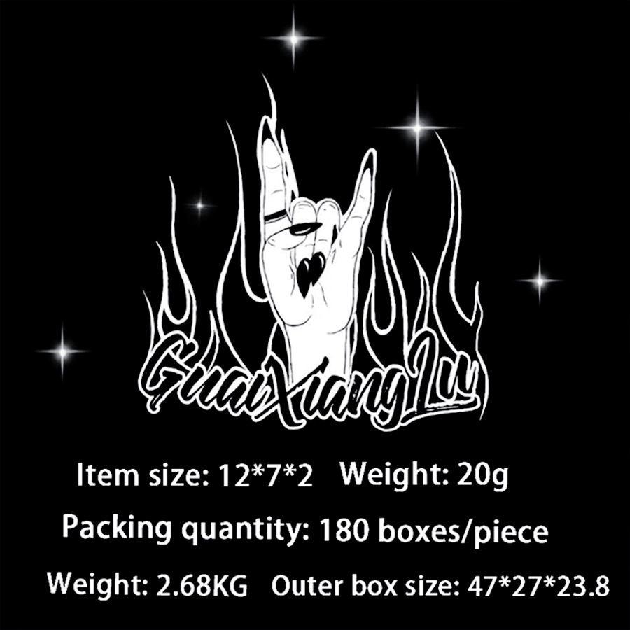 Short oval bright face Europe and the United States cross-border foreign trade French simple glitter black five-pointed star removable nail art 24 pie_voghion.com