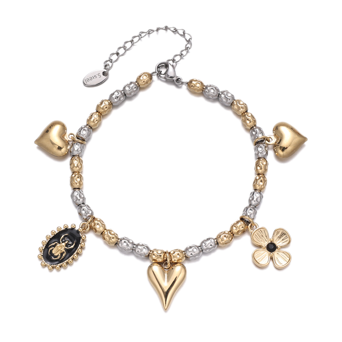 TENA joyas transfronterizas europeas y estadounidenses, brazaletes de acero de titanio universal, temperamento bohemio, brazaletes de acero de titanio no se desvanecen joyas para mujeres