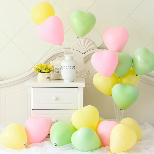 Heart-shaped macaron balloons wholesale wedding decoration birthday party proposal confession scene decoration love balloons