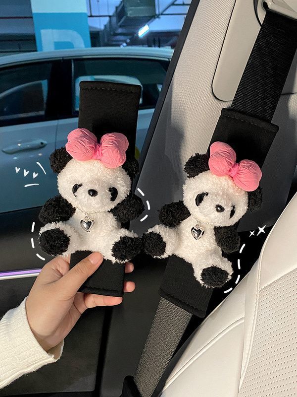 Car Seat Belt Shoulder Cover Soft Four-Season Universal Cute Seat Belt Protective Cover High-End Sense for a Couple Ladies