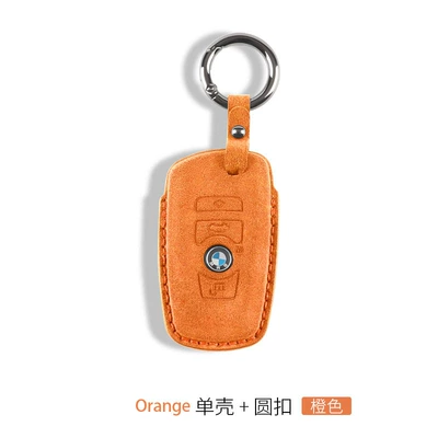 Car key bag series 325li Shell 5 series 530X1 - bmw-a-suede-key-set-round-buckle-orange