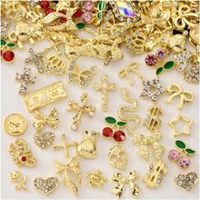 亚马逊美甲爱心钻饰品爆闪十字架蝴蝶 樱桃配饰指甲装饰ins风爆款