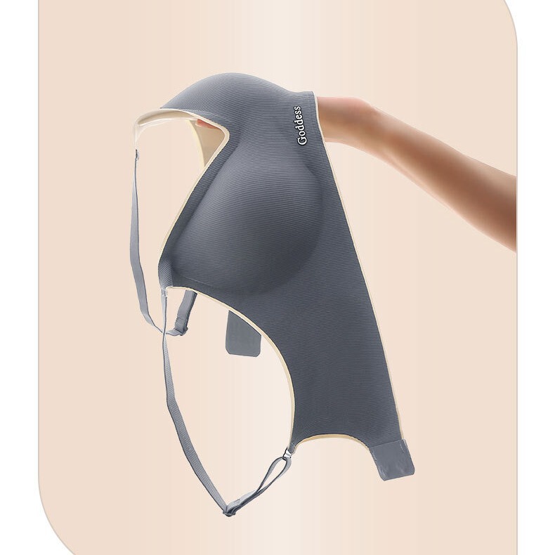 【High Quality】Caidanqi 128 Fixed Cup Seamless Latex Bra for Women, Thin Style, Wireless, Small Chest Enhancement