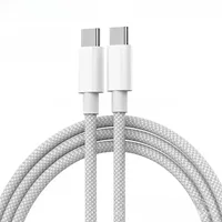 [苹果60W编织线双Type-c口适用iphone15promaxPD快充数据线平板C-C]