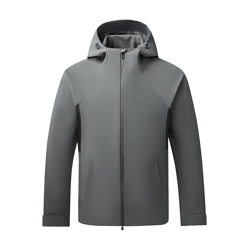 New Autumn and Winter Men's Lightweight Windproof and Warm Softshell Jacket with Fully Taped Edges, Outdoor Casual Jacket