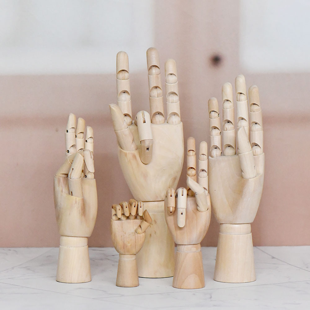 Boceto de títeres de arte para dibujo de madera 12 pulgadas articulaciones móviles mano de madera decoraciones para el hogar