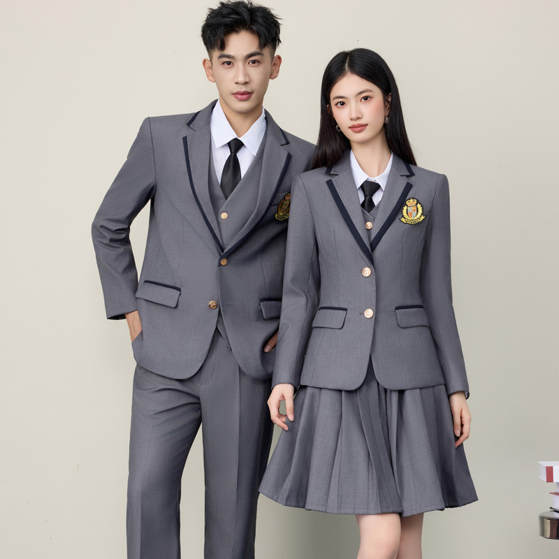 Suit British Preppy Style Men's and Women's Same Style Student Jk Uniform Class Uniform Kindergarten Teacher Uniform Work Clothes Dress Suit British Preppy Style Men's and Women's Same Style Student Jk Uniform Class Uniform Kindergarten Teacher Uniform Work Clothes Dress