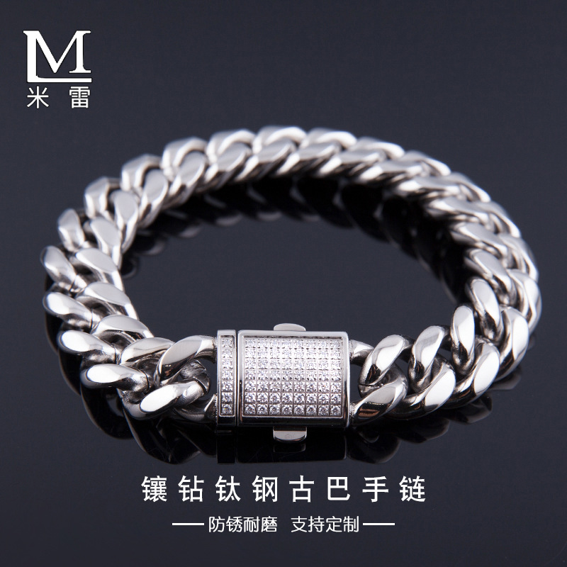 bracelet hip-hop style stainless steel