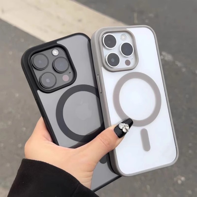 适用苹果17磁吸手机壳16高级感15promax透明不发黄iPhone14保护套|undefined
