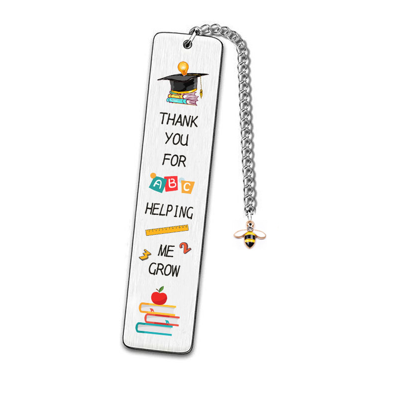 Cross-border new color-printed stainless steel bookmarks for…