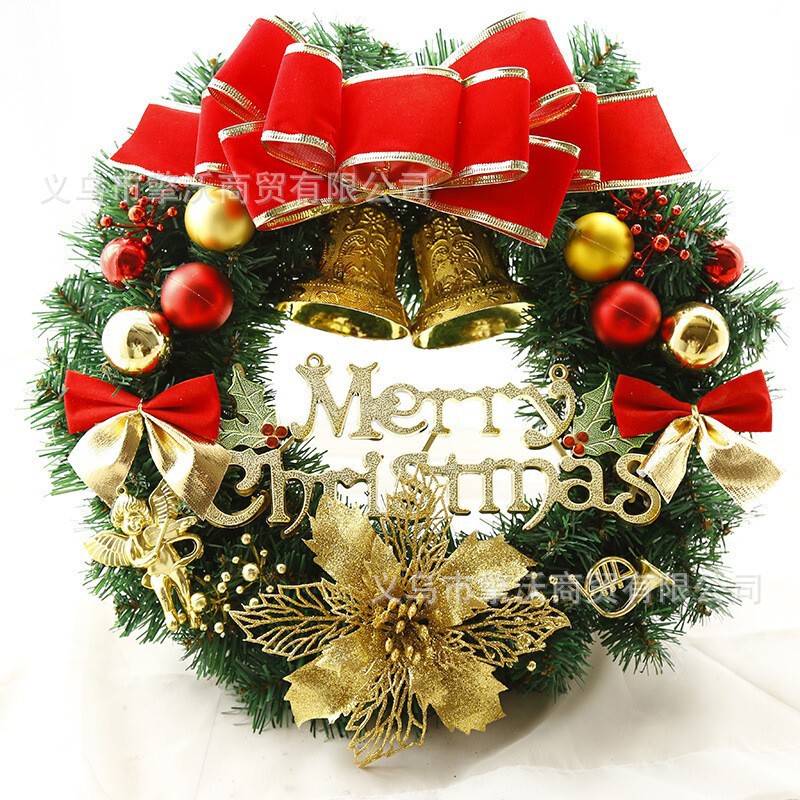 ヨーロッパとアメリカのクリスマスリース、サンプル、越境クリスマスツリー、籐の装飾、結婚式、お祝い、パーティー、リース、クリスマスの雰囲気|undefined