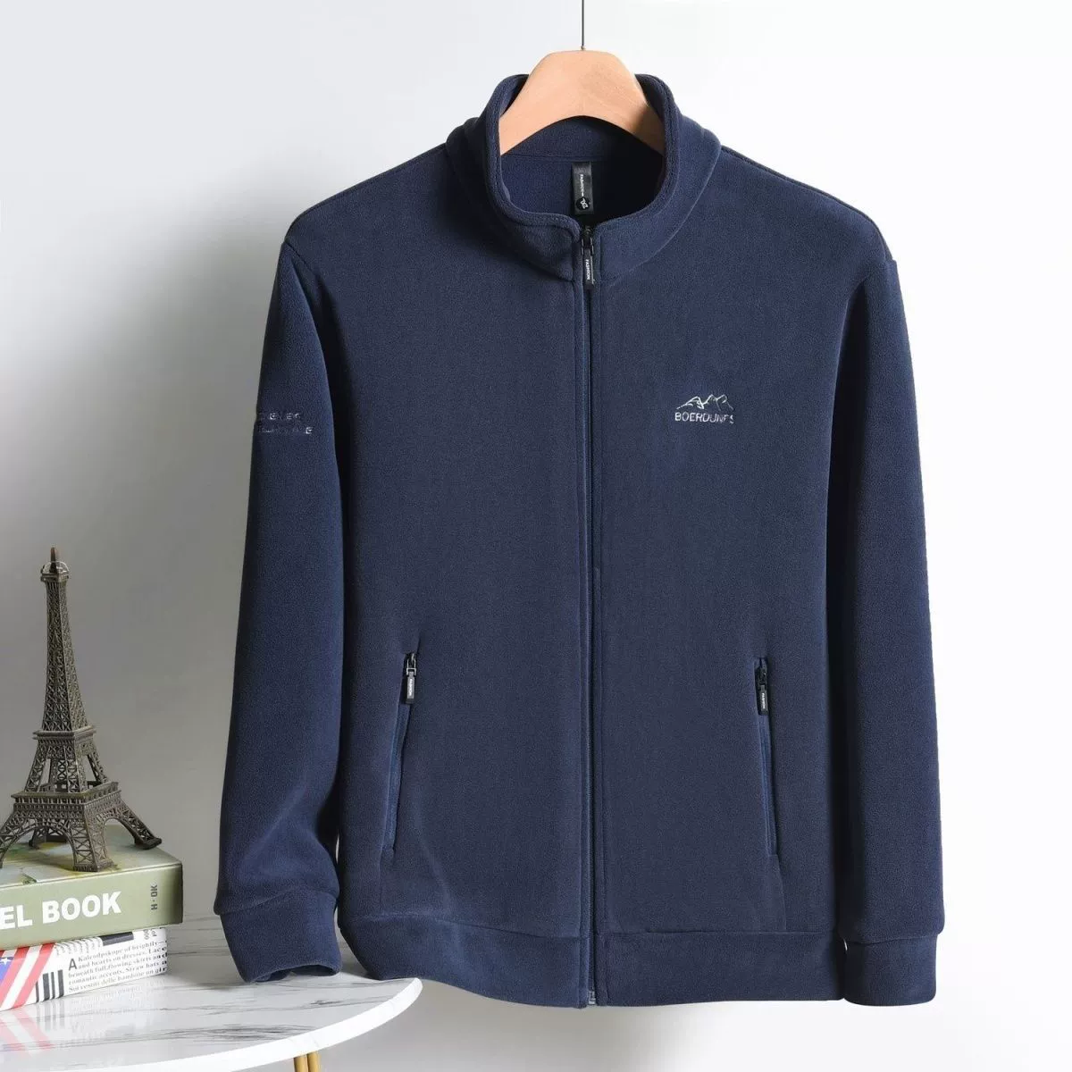 Весна и осень новые мужские шатер-шатер-молния кардиган повседневная куртка двухсторонний бархат утолщение теплая куртка Оли