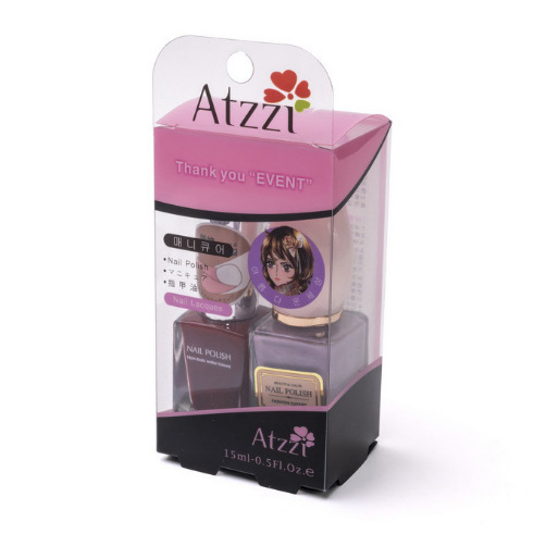 Transparent nail polish packing box cosmetics pvc manicure box beauty products pet printing color box with Hook Transparent nail polish packing box cosmetics pvc manicure box beauty products pet printing color box with Hook